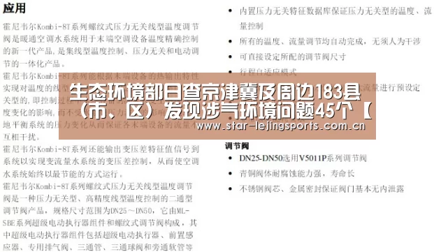 生态环境部日查京津冀及周边183县(市、